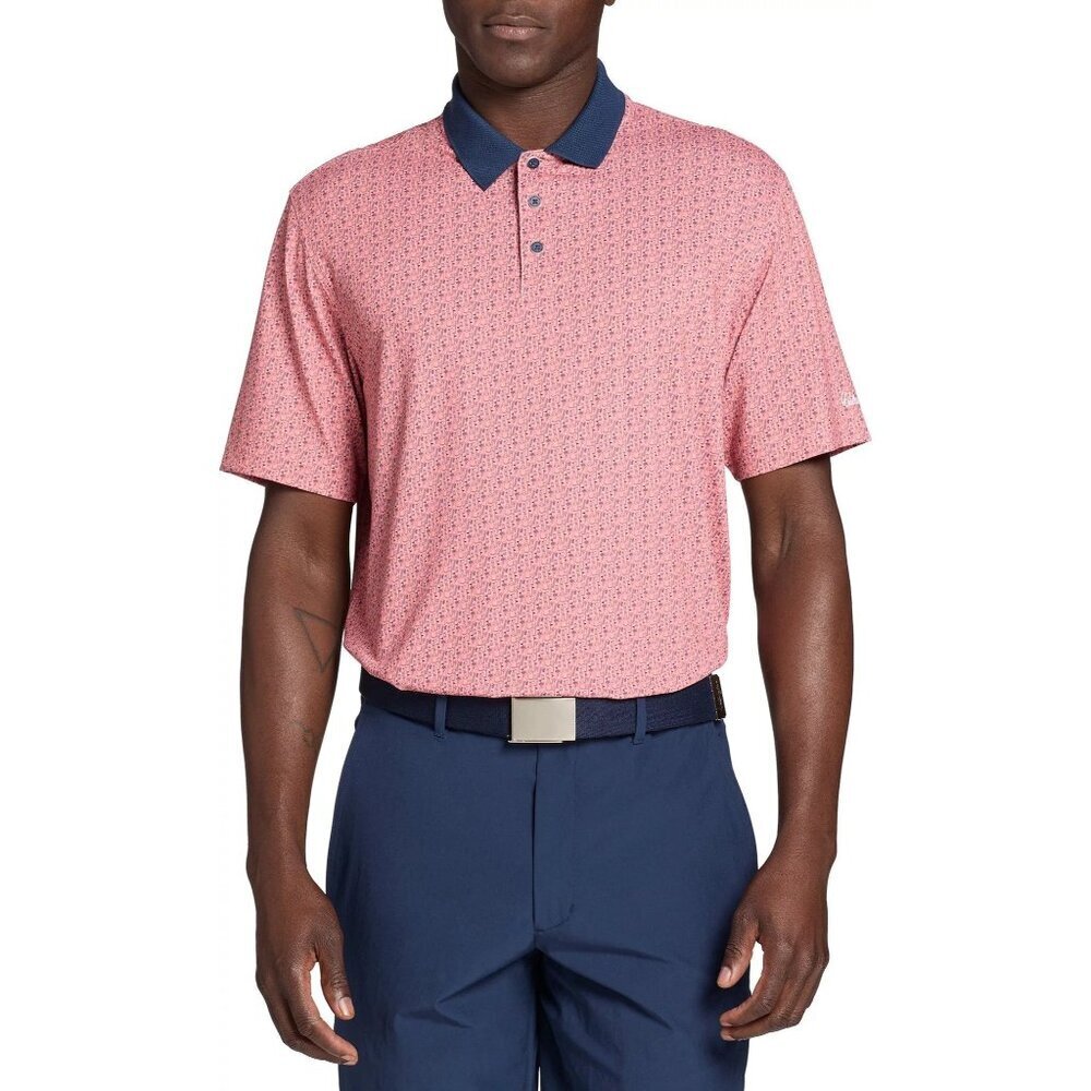 Walter Hagen Men's Performance 11 Novelty Print Golf Polo, XXL, Bloody Mary Cora